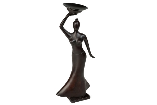 Teelichthalter Figur "Frau im Kleid" ca. 29 cm