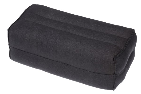 Kapok Block Pillow 35x15x10cm, Cotton black