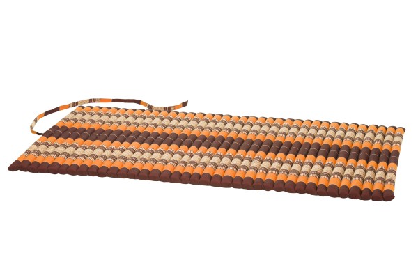 Thaikissen Rollmatte 200x100 cm (braun & orange) offen