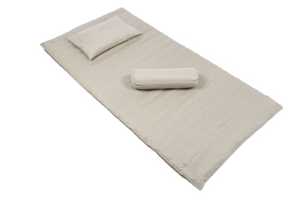 Futon Set Buckwheat Filling and Flax Linen Covers