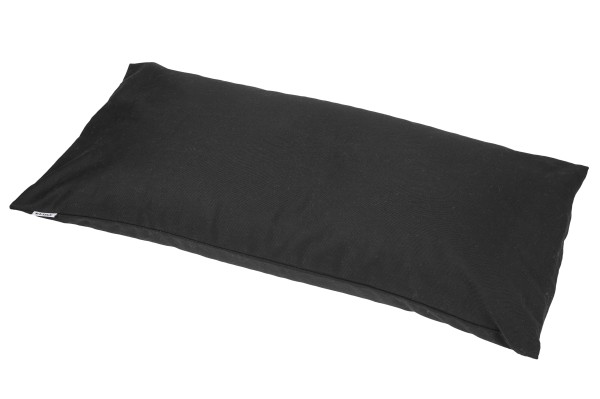 Pillow with spelt filling, cotton cover (black), 80x40cm