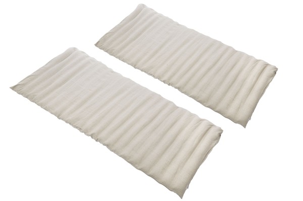 Futon Set: Rollmatte + 2 Kissen (weiß)